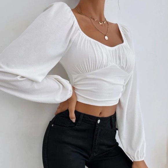 Lantern sleeve crop - Picture 4 of 7